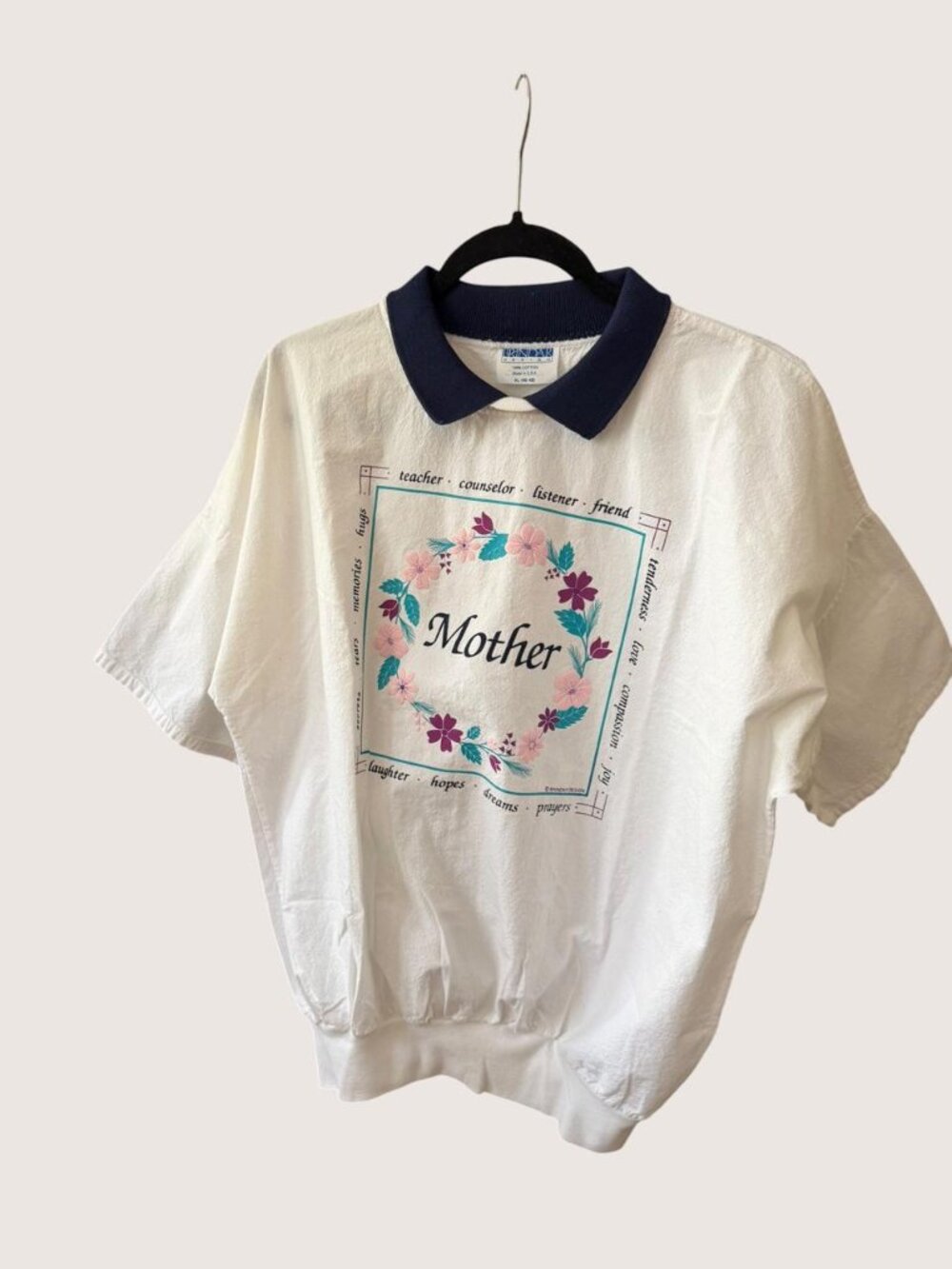 BRINDAR Mom Mother Vintage Shirt Made in USA size XL white